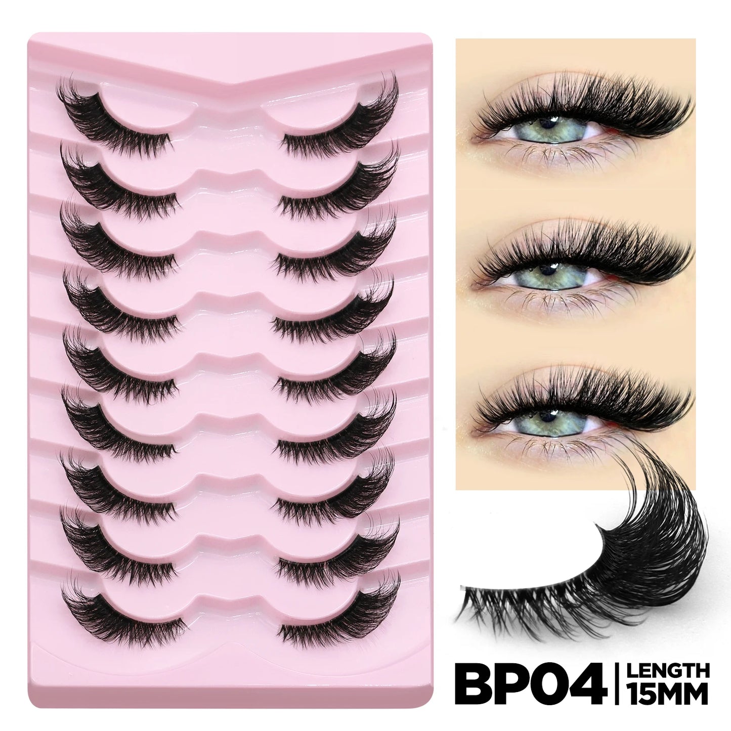 Winged False Eyelashes β Handcrafted for Effortless Beauty