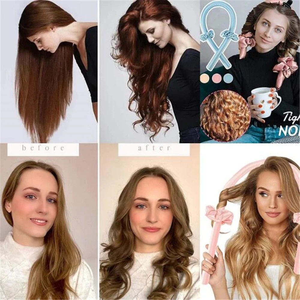 Silk Foam Heatless Curling Rod Headband