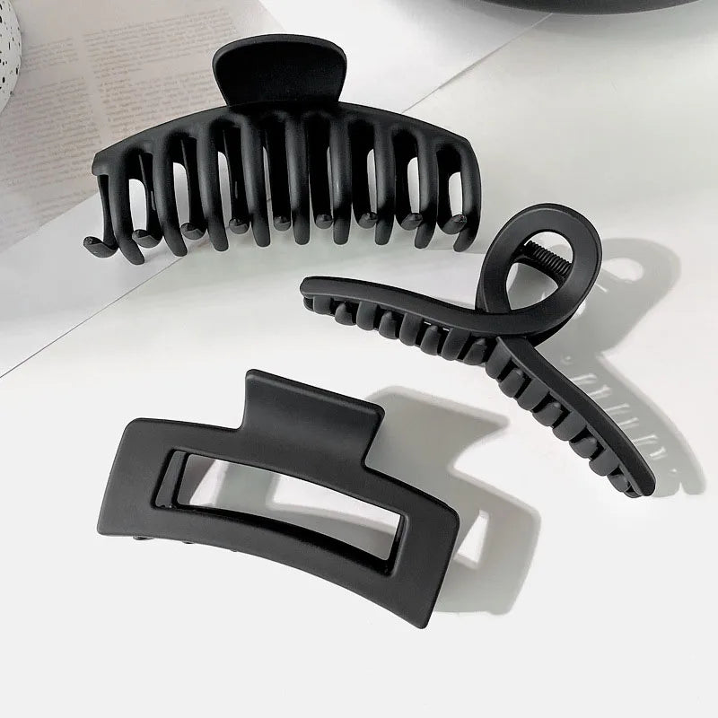 Black Hair Claw Clips