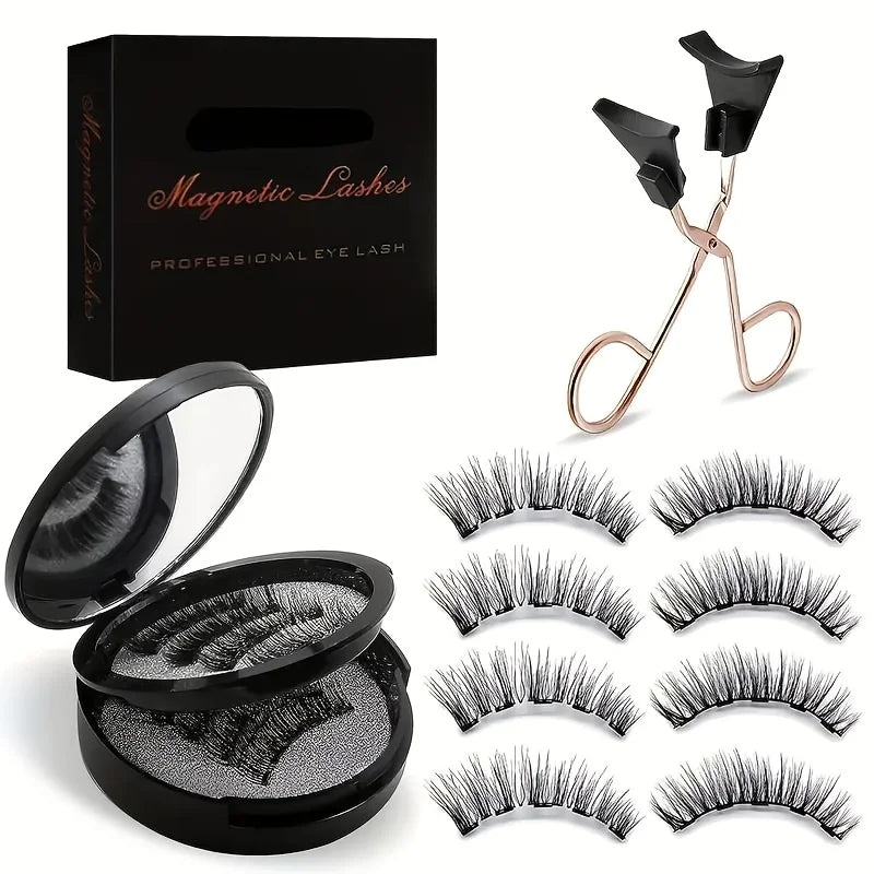 Magnetic 3D DIY Eyelash Set – Natural, Fluffy, & Reusable