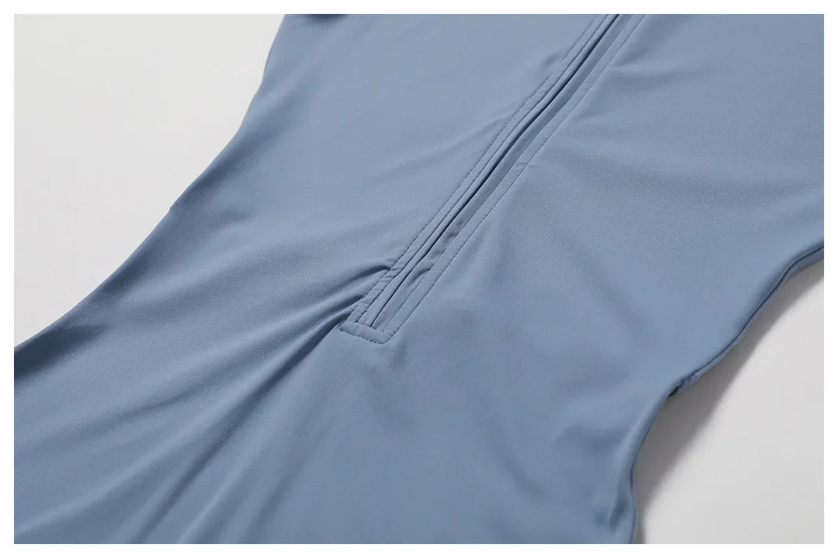 Women's Seamless Zip-Front Full-Length Active Jumpsuit – Anti-Pilling, Breathable Yoga Bodysuit