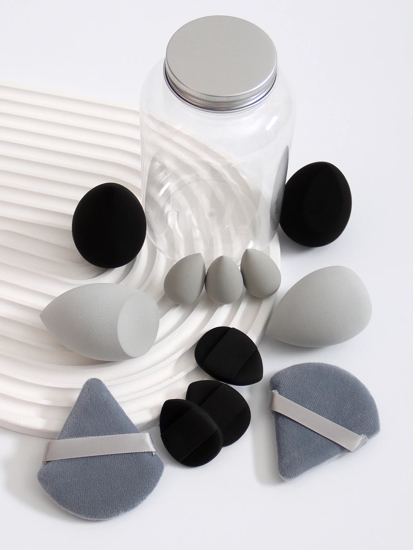 12-Piece Makeup Sponge & Puff Set – Multi-Colour, Soft Blend Finish