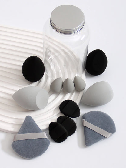 12-Piece Makeup Sponge & Puff Set – Multi-Colour, Soft Blend Finish