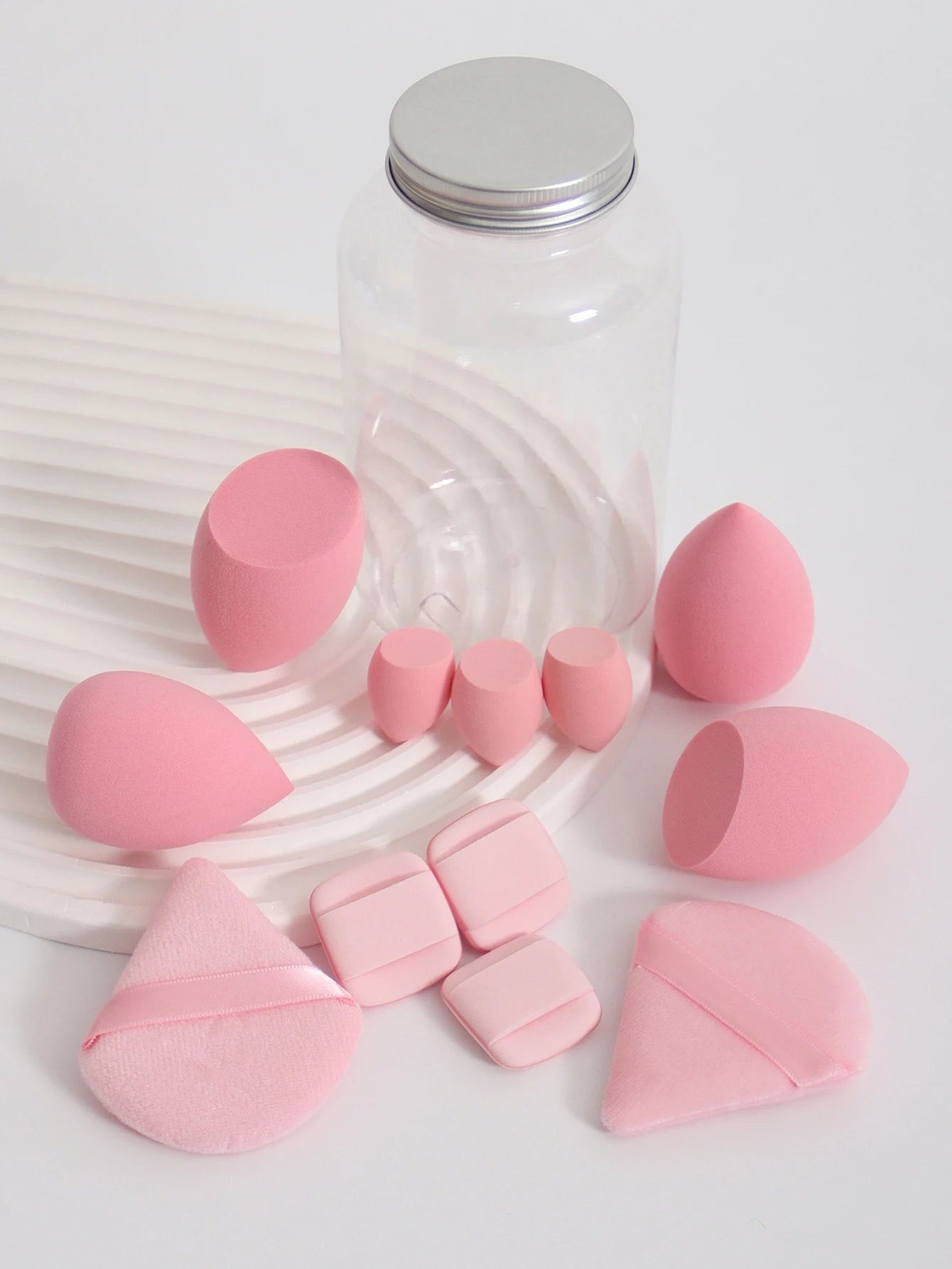 12-Piece Makeup Sponge & Puff Set – Multi-Colour, Soft Blend Finish
