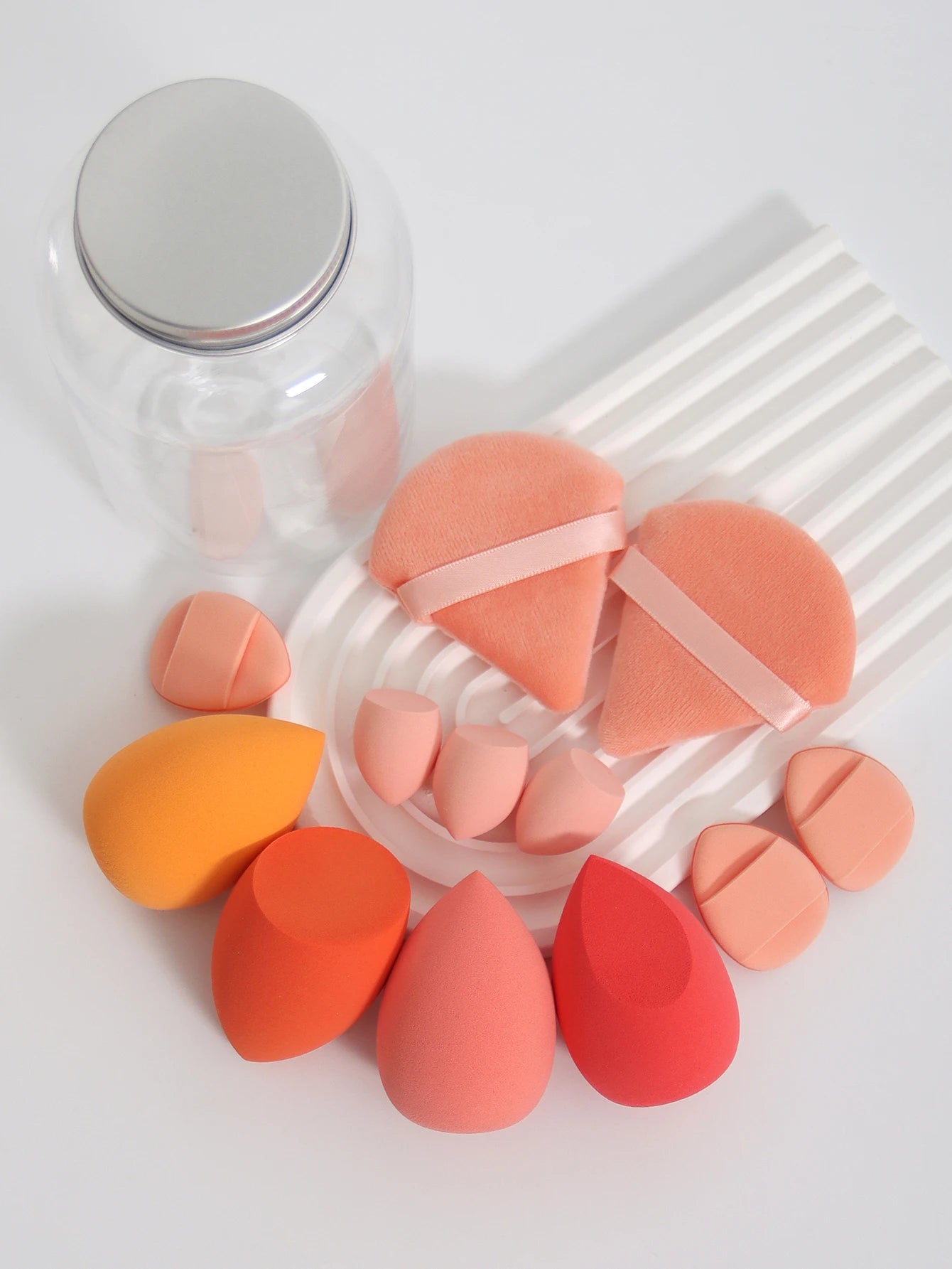 12-Piece Makeup Sponge & Puff Set – Multi-Colour, Soft Blend Finish