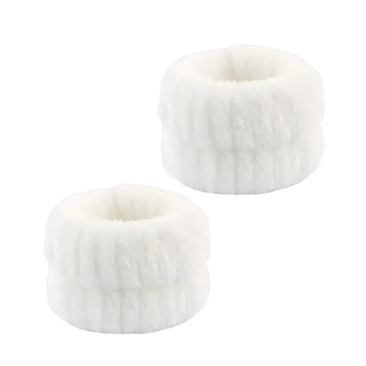 Fluffy Bubble Headband & Wristband Set – For Skincare, Makeup & Face Washing