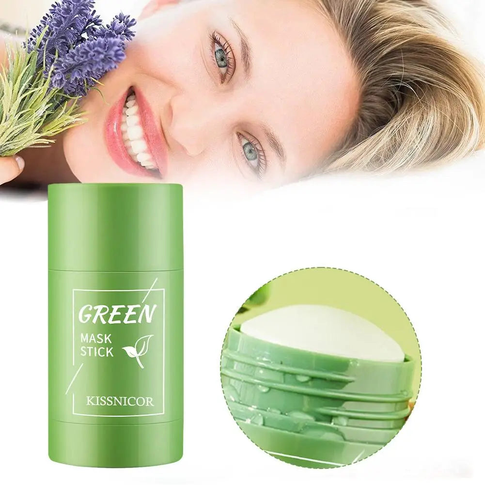 Face Clean Mask Green Tea - Shrink pores Deep Blackhead Remover facial Cleansing Moisturizing Mask 40g