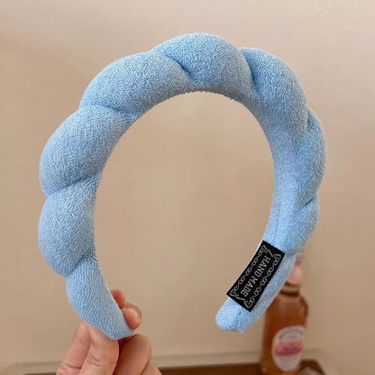 Fluffy Bubble Headband & Wristband Set – For Skincare, Makeup & Face Washing