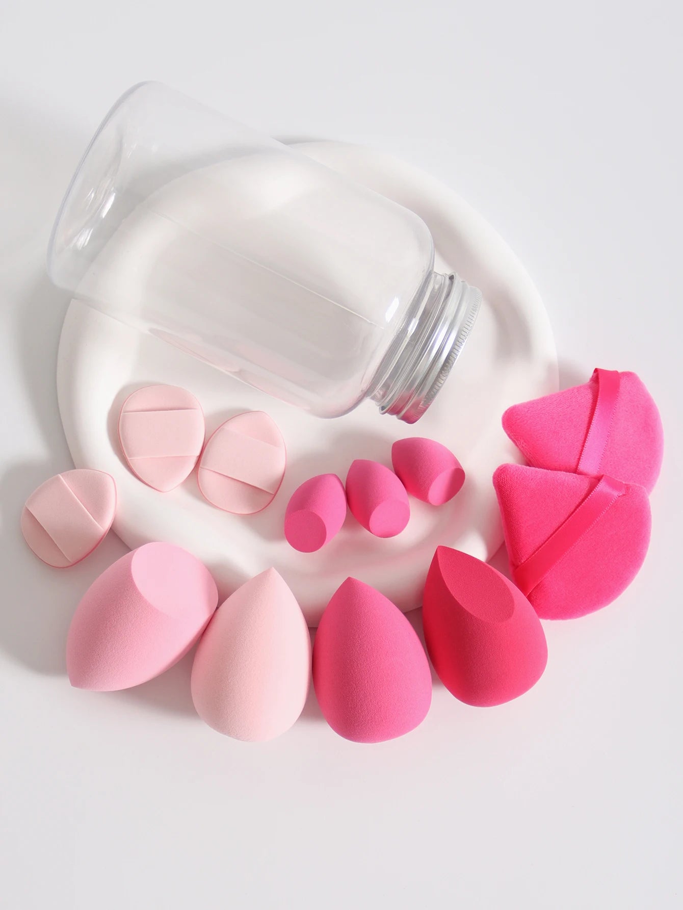 12-Piece Makeup Sponge & Puff Set – Multi-Colour, Soft Blend Finish