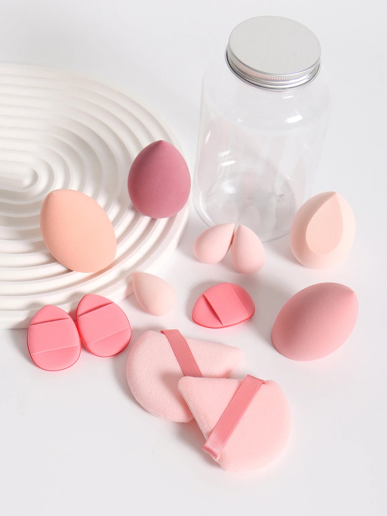 12-Piece Makeup Sponge & Puff Set – Multi-Colour, Soft Blend Finish