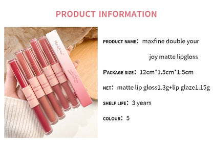 2-in-1 Lip Glaze with Moisturizing & Long-Lasting Formula