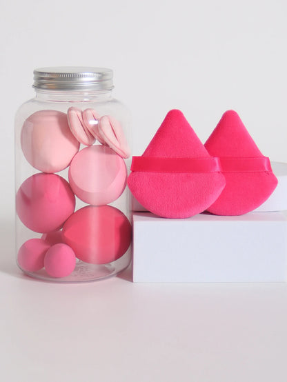 12-Piece Makeup Sponge & Puff Set – Multi-Colour, Soft Blend Finish