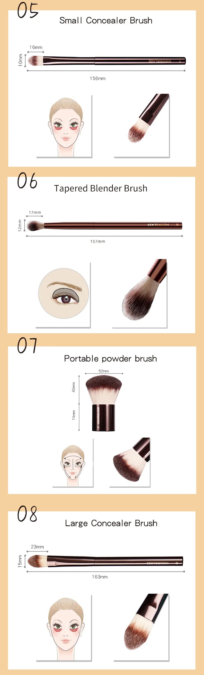 Hourglass Professional Makeup Brush Collection – Premium Performance, Precision Results