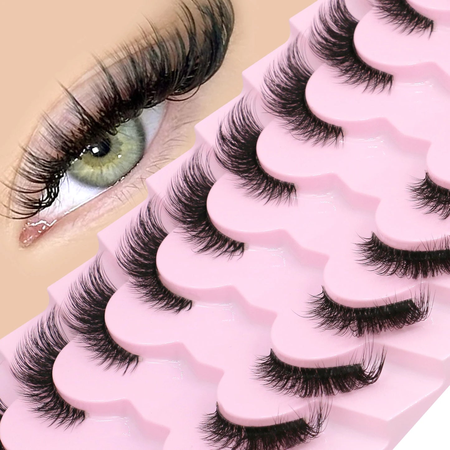 Winged False Eyelashes – Handcrafted for Effortless Beauty
