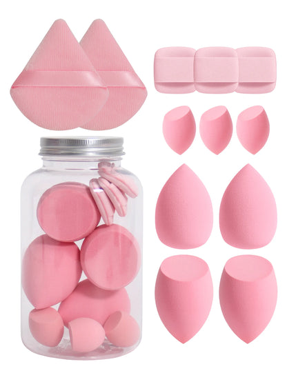 12-Piece Makeup Sponge & Puff Set – Multi-Colour, Soft Blend Finish