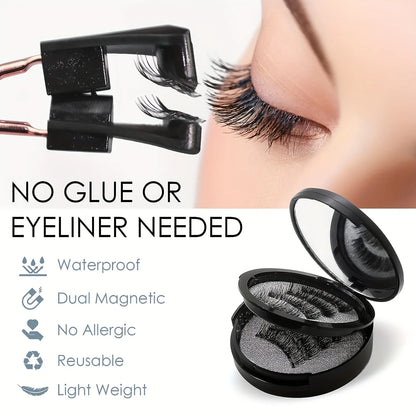 Magnetic 3D DIY Eyelash Set – Natural, Fluffy, & Reusable