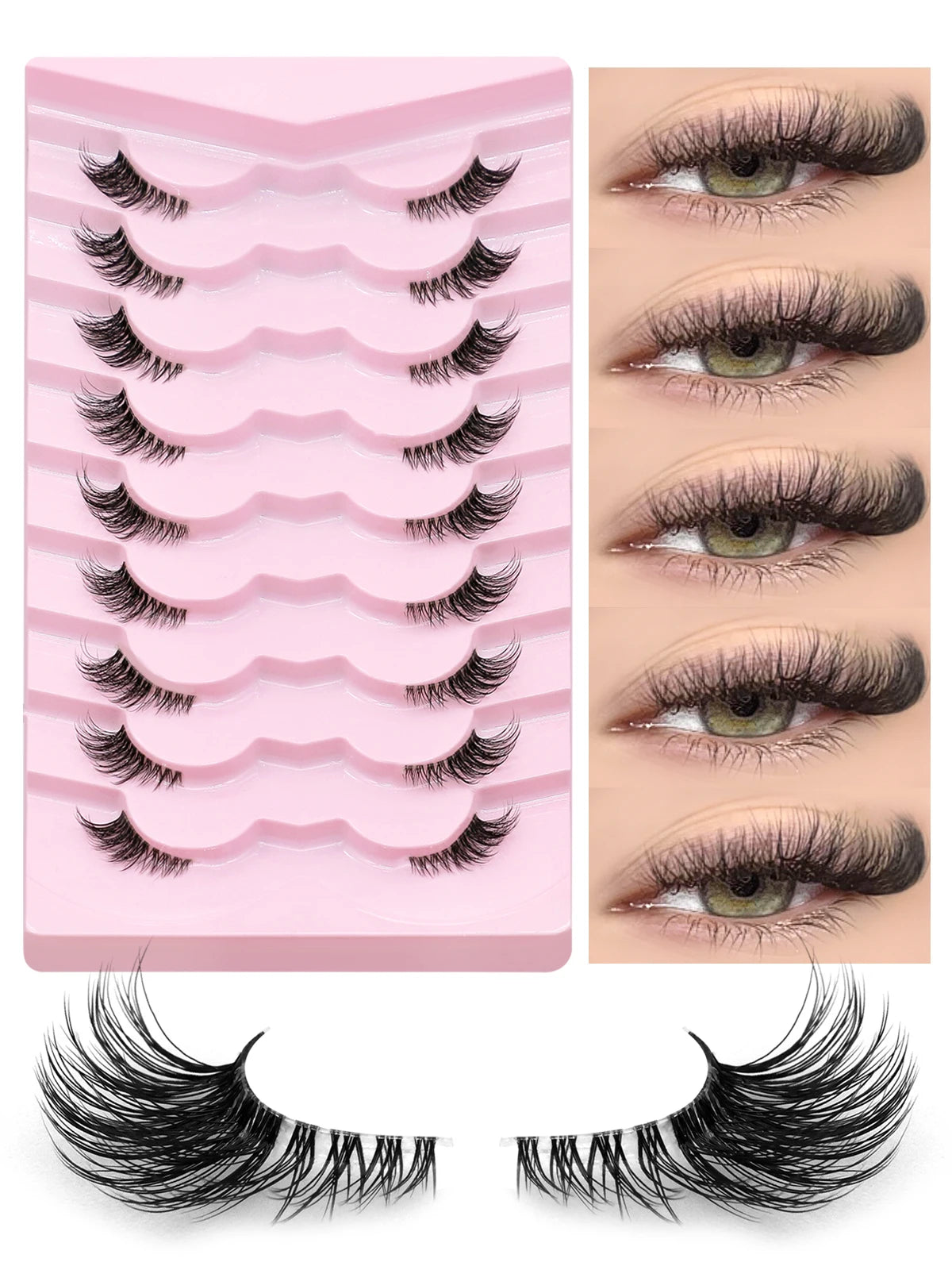 Winged False Eyelashes – Handcrafted for Effortless Beauty
