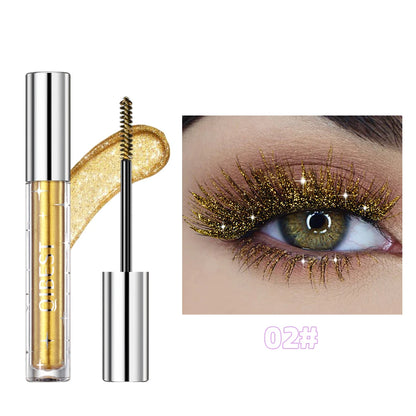 QiBest Glitter Mascara – 4D Silk Fiber Eyelash Lengthening, Curling & Waterproof Mascara