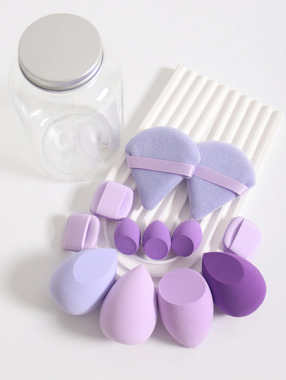 12-Piece Makeup Sponge & Puff Set – Multi-Colour, Soft Blend Finish