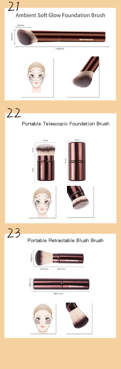 Hourglass Professional Makeup Brush Collection – Premium Performance, Precision Results