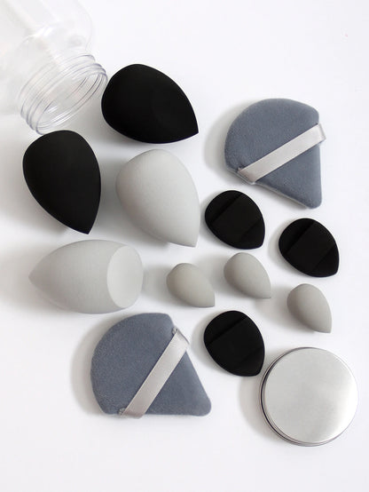12-Piece Makeup Sponge & Puff Set – Multi-Colour, Soft Blend Finish