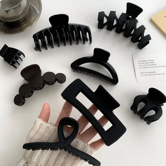 Black Hair Claw Clips