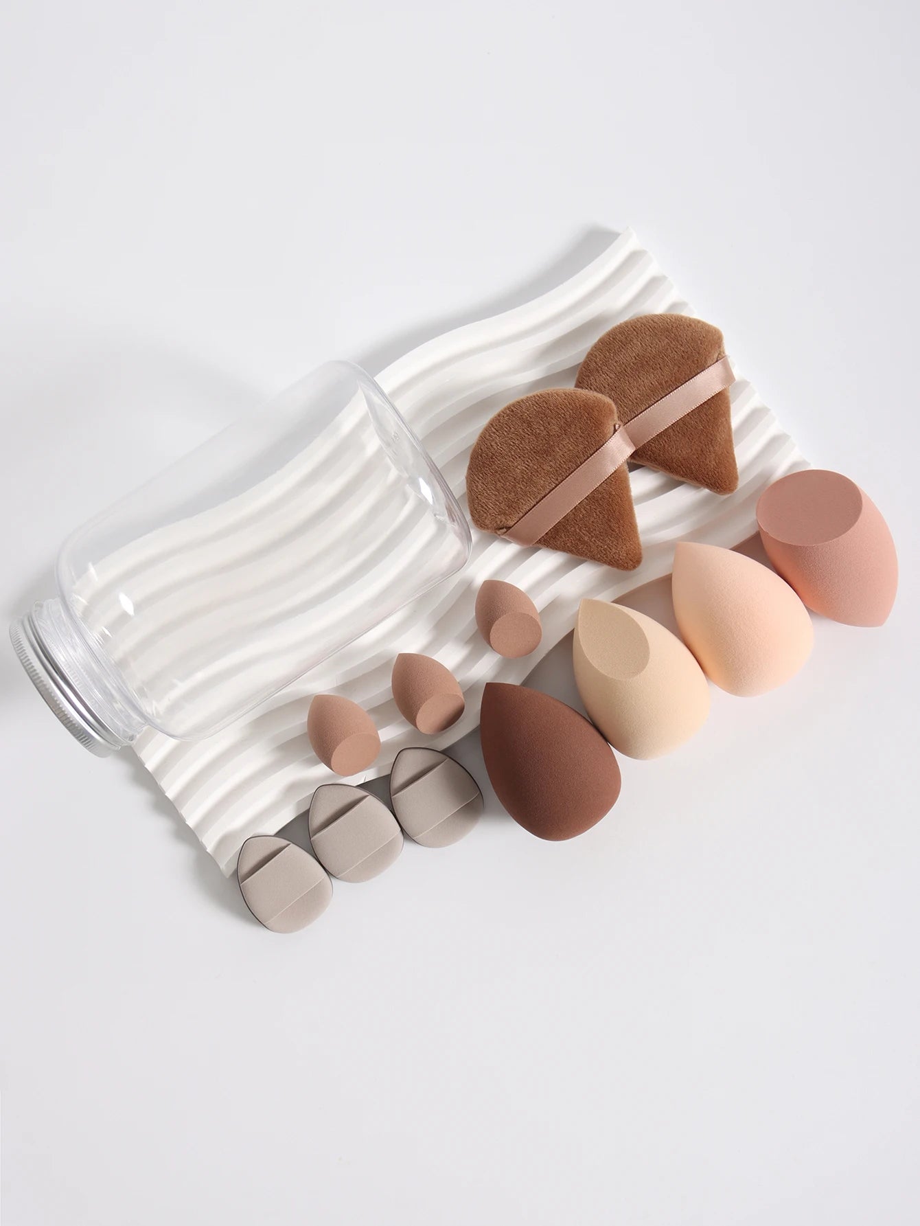 12-Piece Makeup Sponge & Puff Set – Multi-Colour, Soft Blend Finish