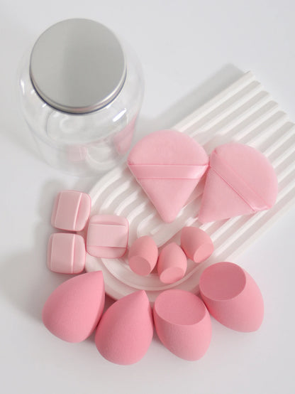 12-Piece Makeup Sponge & Puff Set – Multi-Colour, Soft Blend Finish