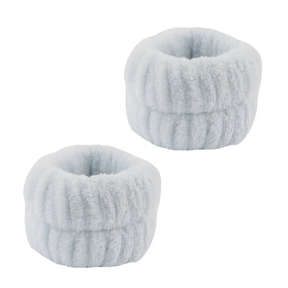 Fluffy Bubble Headband & Wristband Set – For Skincare, Makeup & Face Washing