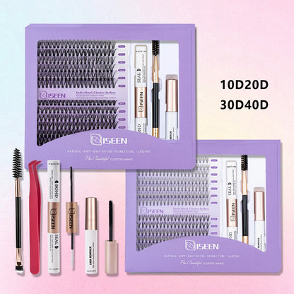 DIY Eyelash Extension Kit – Individual Cluster Lashes with Bond, Seal, Remover & Tools