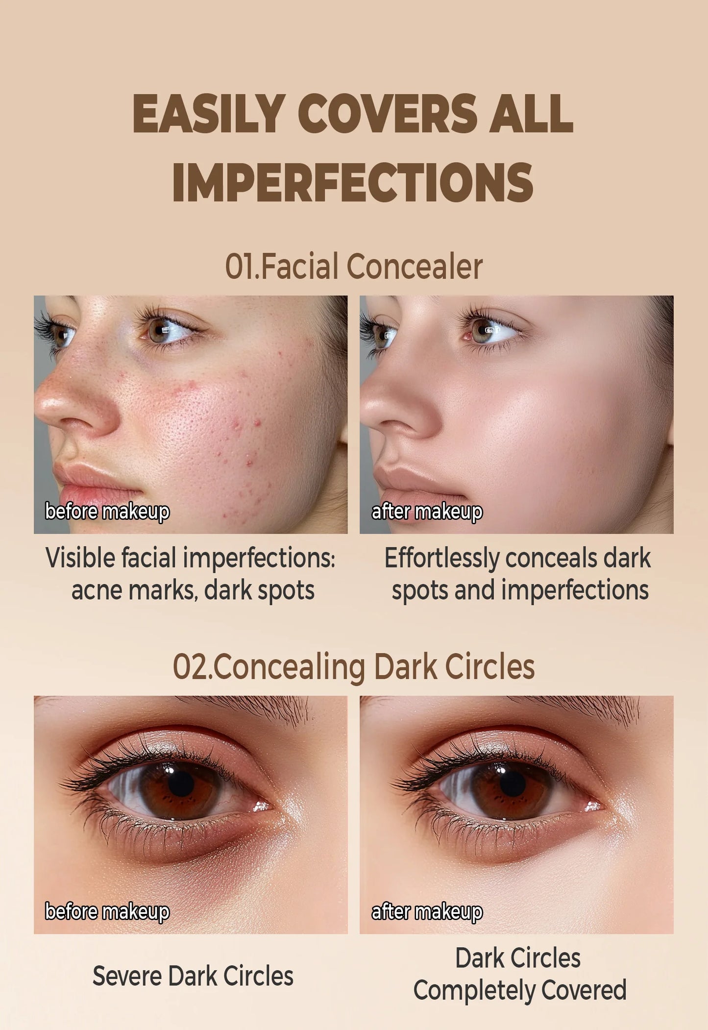 Clear and Flawless Concealer – Moisturising, Waterproof & Natural Coverage