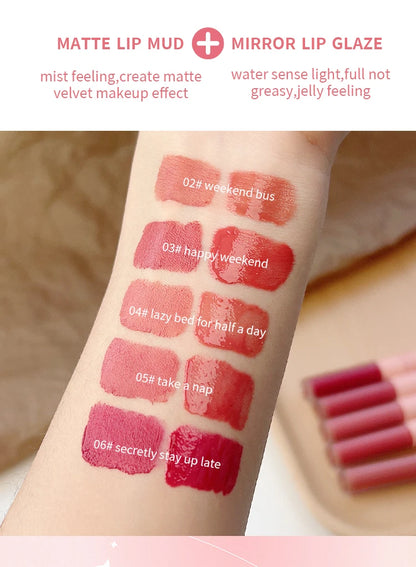 2-in-1 Lip Glaze with Moisturizing & Long-Lasting Formula