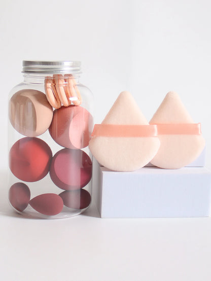 12-Piece Makeup Sponge & Puff Set – Multi-Colour, Soft Blend Finish