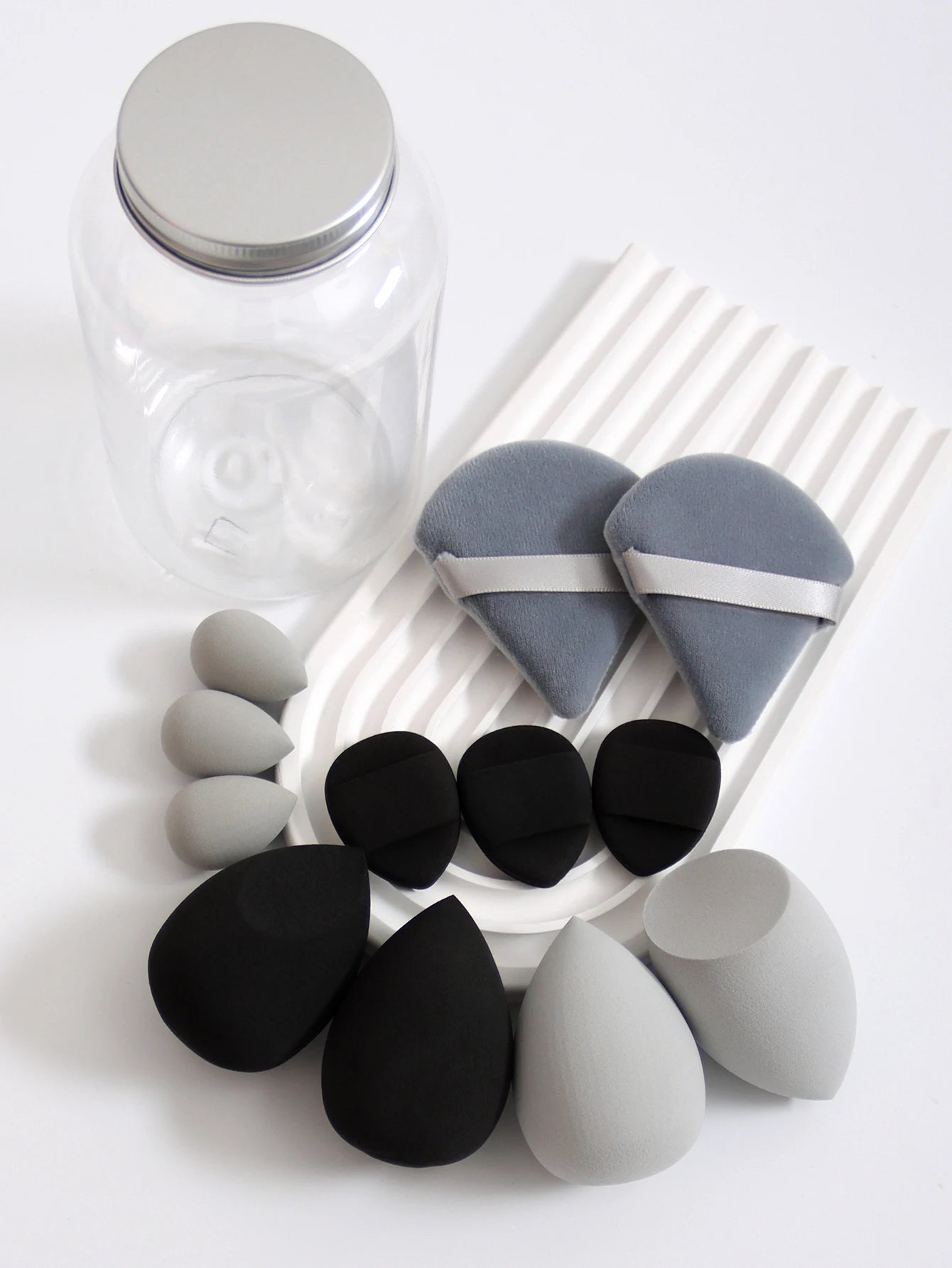 12-Piece Makeup Sponge & Puff Set – Multi-Colour, Soft Blend Finish