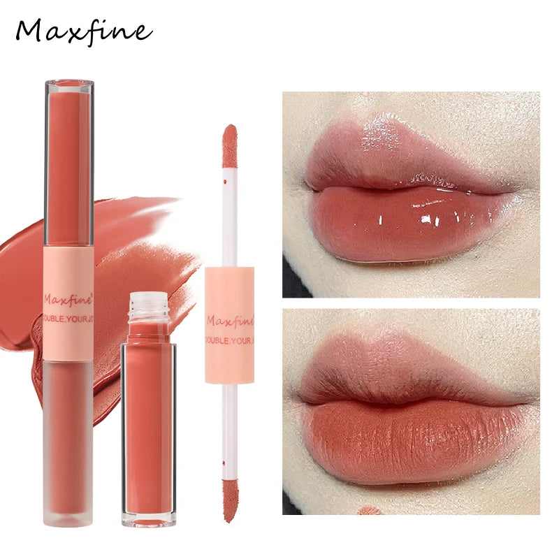 2-in-1 Lip Glaze with Moisturizing & Long-Lasting Formula