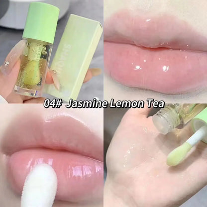 Water Light Lip Gloss Moisturiser Transparent Jelly Mirror Fruit Crystal Lip Oil Clear Hydrating Plumping Korean Lip Care Makeup