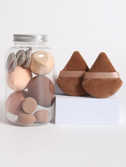 12-Piece Makeup Sponge & Puff Set – Multi-Colour, Soft Blend Finish