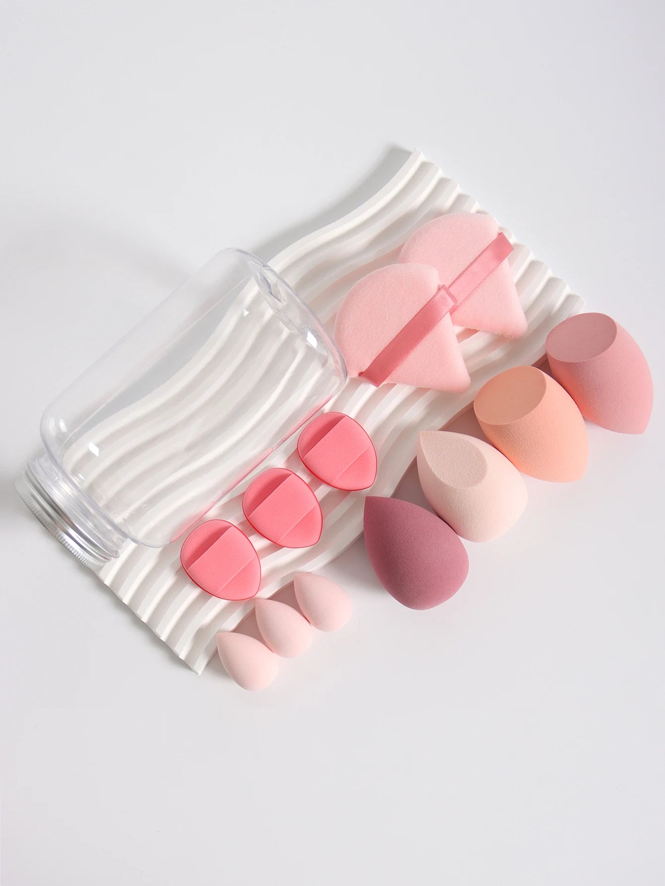 12-Piece Makeup Sponge & Puff Set – Multi-Colour, Soft Blend Finish