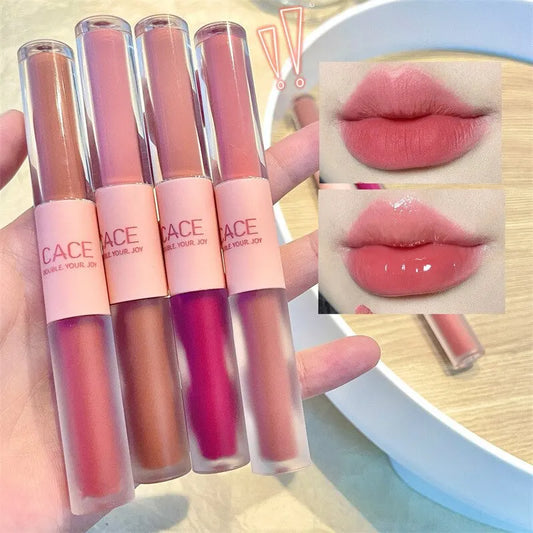 2-in-1 Lip Glaze with Moisturizing & Long-Lasting Formula