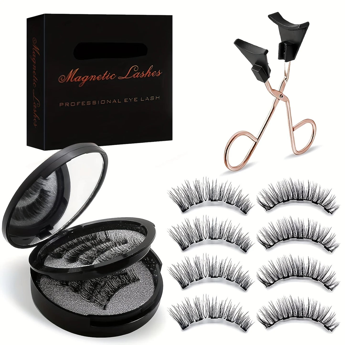 Magnetic 3D DIY Eyelash Set – Natural, Fluffy, & Reusable
