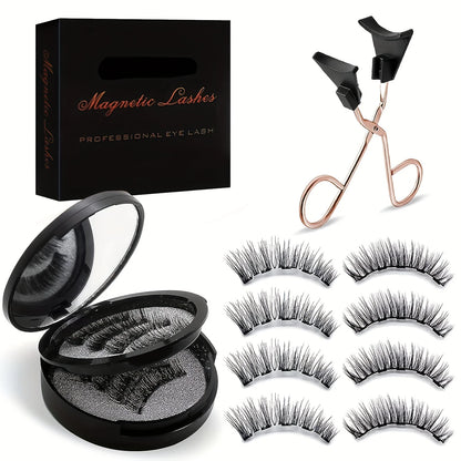 Magnetic 3D DIY Eyelash Set – Natural, Fluffy, & Reusable