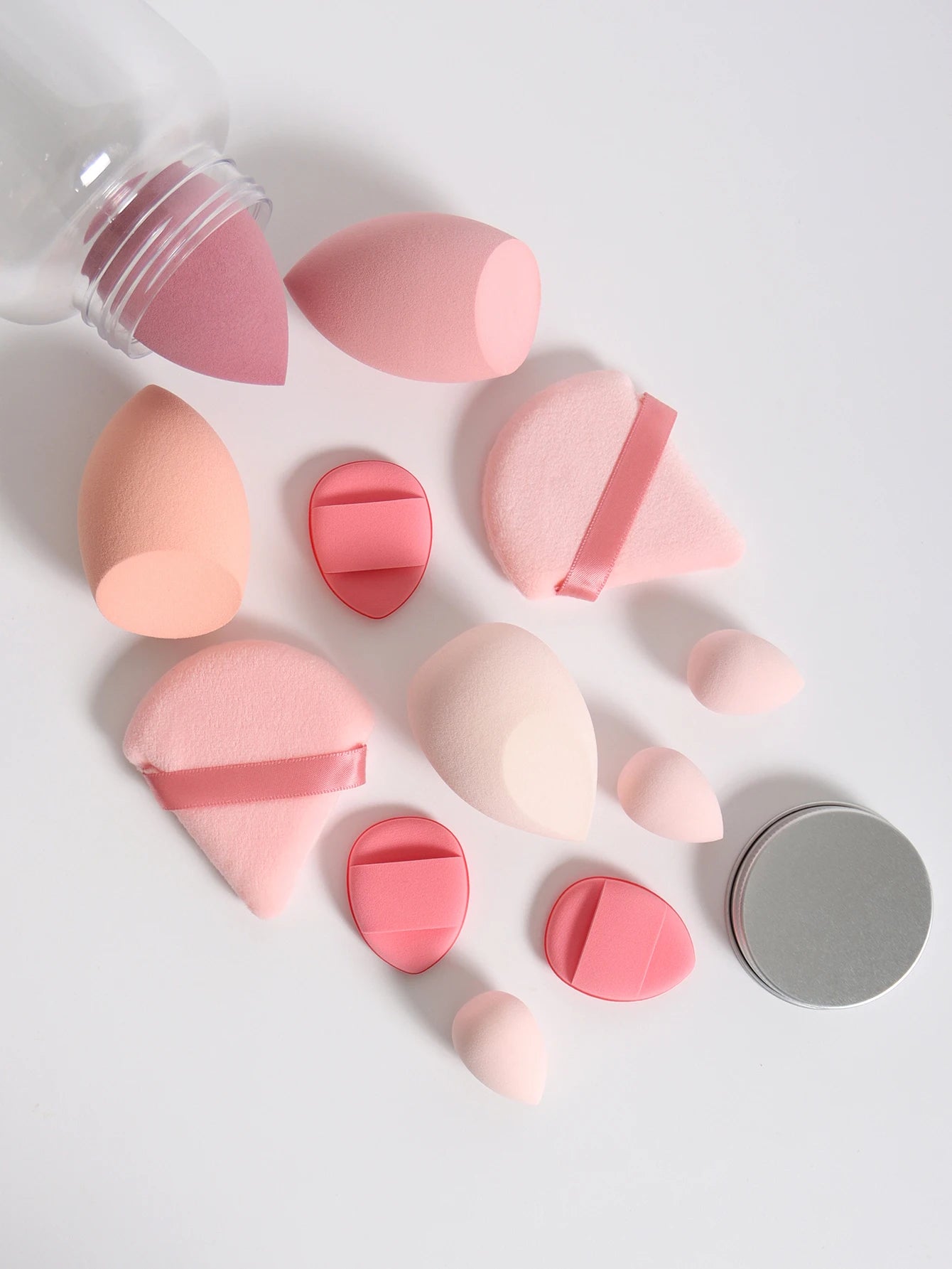 12-Piece Makeup Sponge & Puff Set – Multi-Colour, Soft Blend Finish