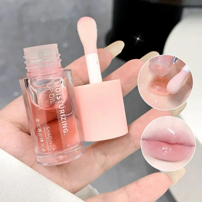 Water Light Lip Gloss Moisturiser Transparent Jelly Mirror Fruit Crystal Lip Oil Clear Hydrating Plumping Korean Lip Care Makeup
