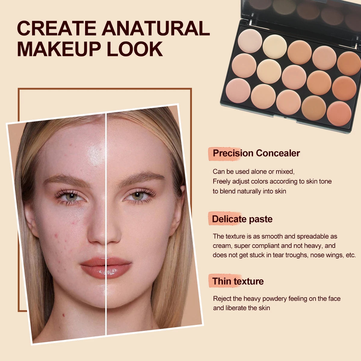 Full Coverage Cream Concealer Palette