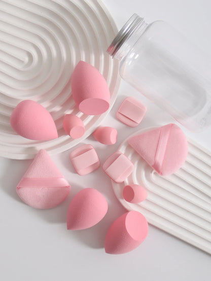12-Piece Makeup Sponge & Puff Set – Multi-Colour, Soft Blend Finish
