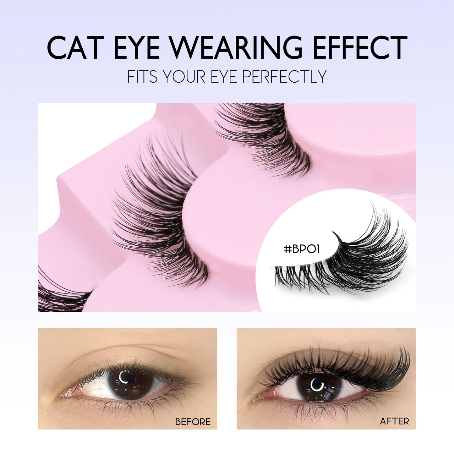 Winged False Eyelashes – Handcrafted for Effortless Beauty