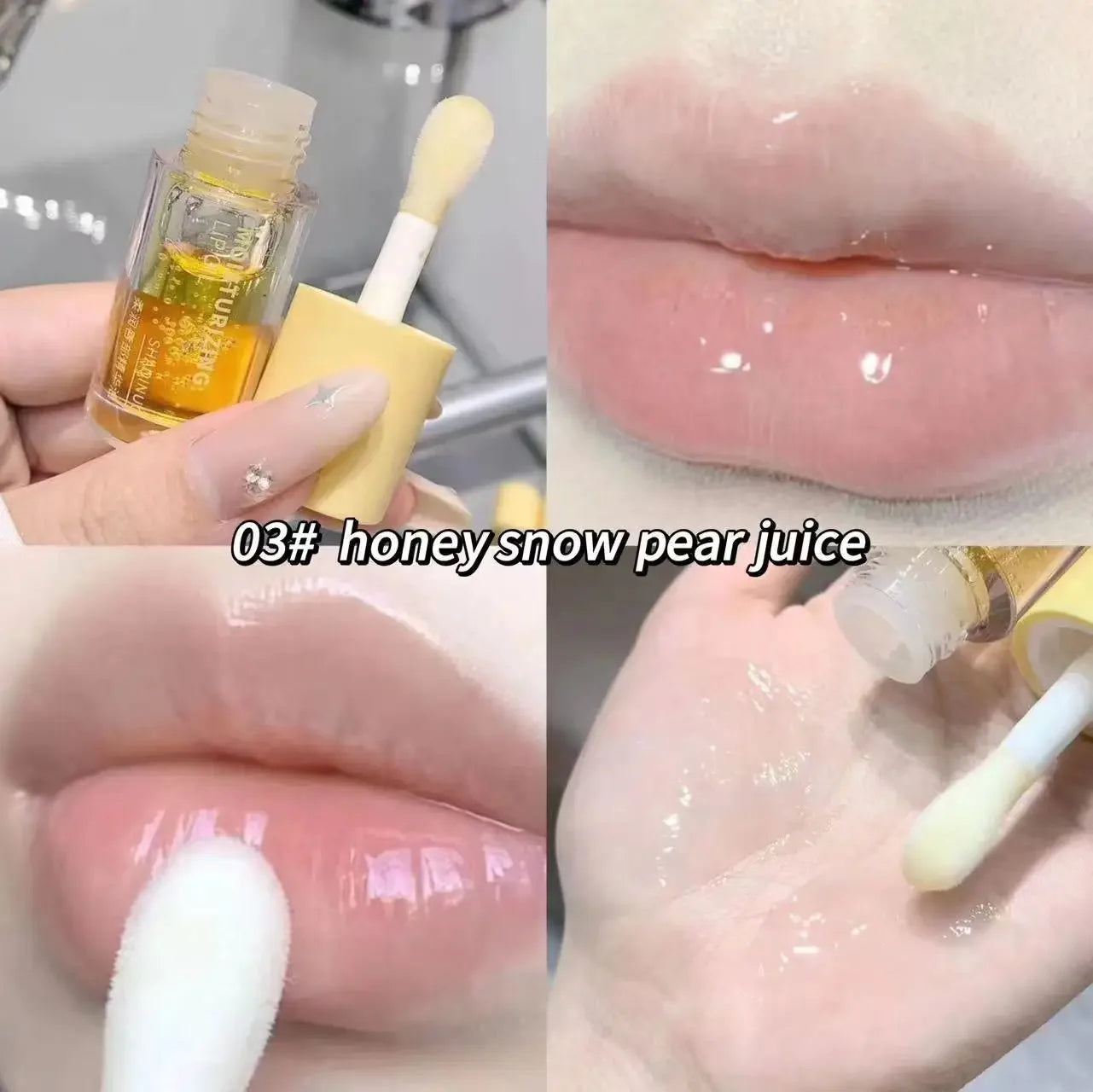 Water Light Lip Gloss Moisturiser Transparent Jelly Mirror Fruit Crystal Lip Oil Clear Hydrating Plumping Korean Lip Care Makeup