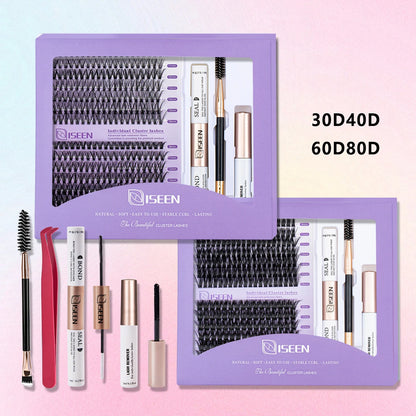DIY Eyelash Extension Kit – Individual Cluster Lashes with Bond, Seal, Remover & Tools