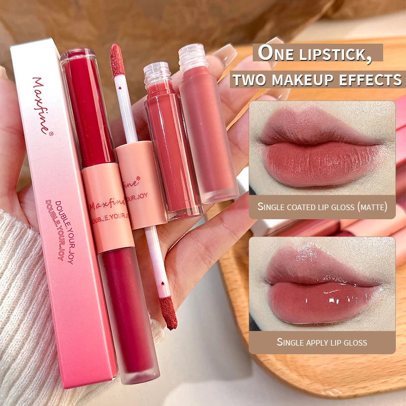 2-in-1 Lip Glaze with Moisturizing & Long-Lasting Formula
