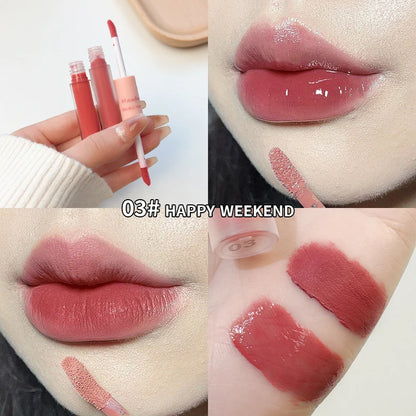 2-in-1 Lip Glaze with Moisturizing & Long-Lasting Formula